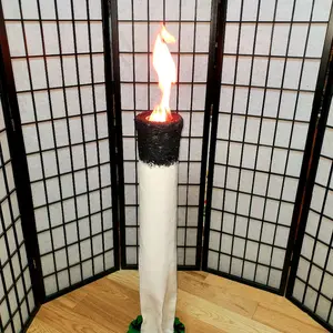 4 Foot Concrete MJ Joint - Indoor Personal Fireplace   10"L 10"W X 48"H