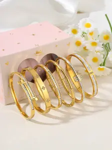 6-Piece Bracelet Gift Box Set, High-End Fashionable Versatile Jewelry, Rhinestone Bangle Bracelet, Perfect for Various Occasions, Ideal Gift for Girlfriend/mother/friend