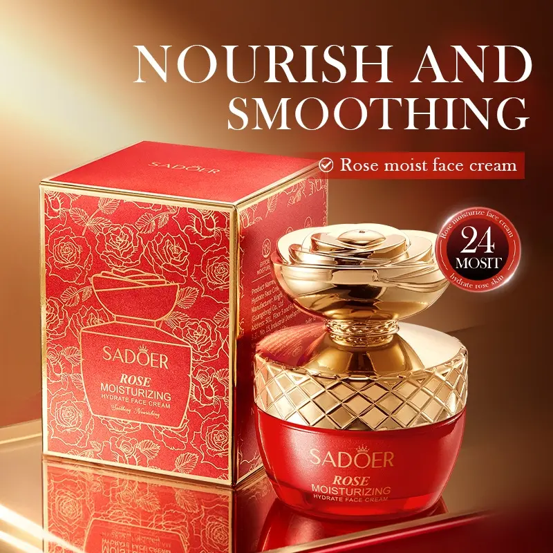 50g Rose Extract Face Cream Gentle Hydrating Moisturizing Cream Daily Moisturizers Nourishing Soft Skin Daily Basic Facial Skin Care