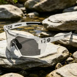 2026 New Cycling Sunglasses Windproof Cycling Goggles Heat Wave Sunscreen Sunglasses Goggles Sunscreen with Pouch and Cleaning Cloth