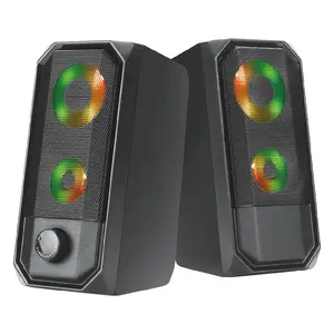 beFree Sound 2.0 Computer Gaming Speakes with LED RGB Lights Speaker Audio Usb Connection Smartphone