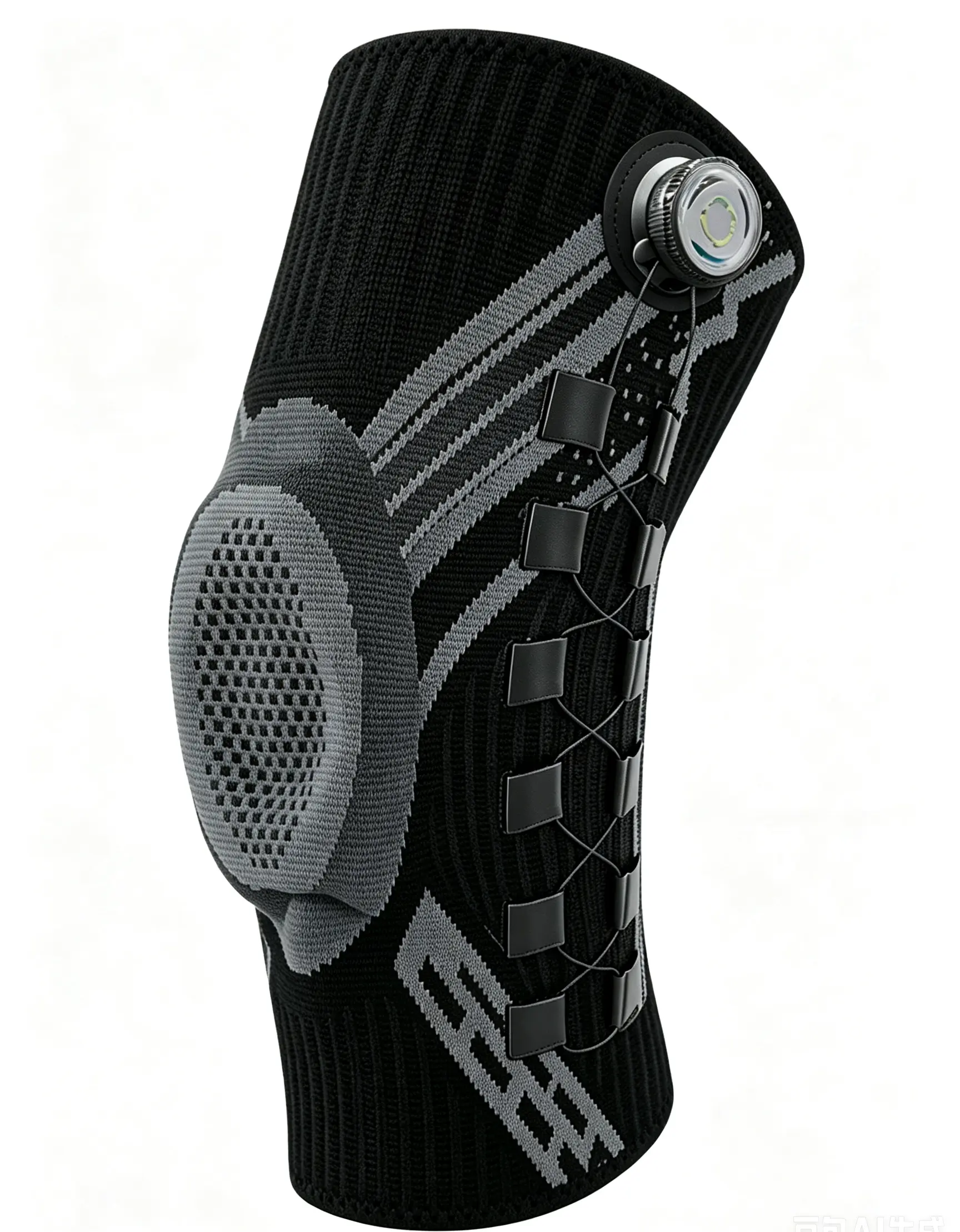Dial-Knob Adjustable Knee Compression Sleeve - 4-Way Stretch Knit, Breathable, Sweat-Wicking Sports Protective Gear with Shock Absorption Pad for Athletes, Knee Pain Arthritis Relief, Basketball Use, Knee Braces For Knee Pain Arthritis, Knit Fabric