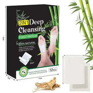 Foot Patches 12 Pack, Natural Ingredients Foot Care Patches with Bamboo Vinegar and Ginger Powder,Restful Sleep & Helps Remove