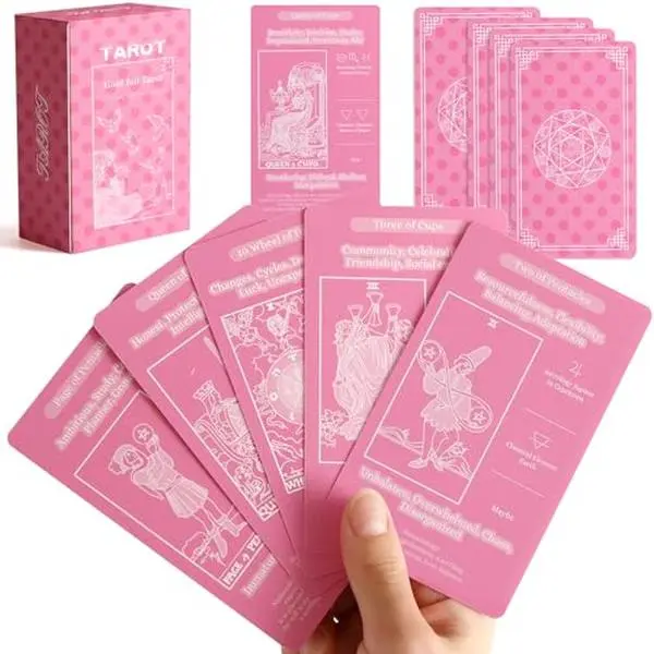Learning Beginner Tarot Cards Deck with Meanings on Them -Tarot Card with Guidebook