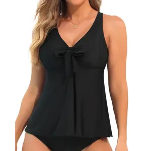 Yonique Womens Flowy Tankini Tops Only Modest Swim Tops Loose Fit Bathing Suit Tops No Bottom