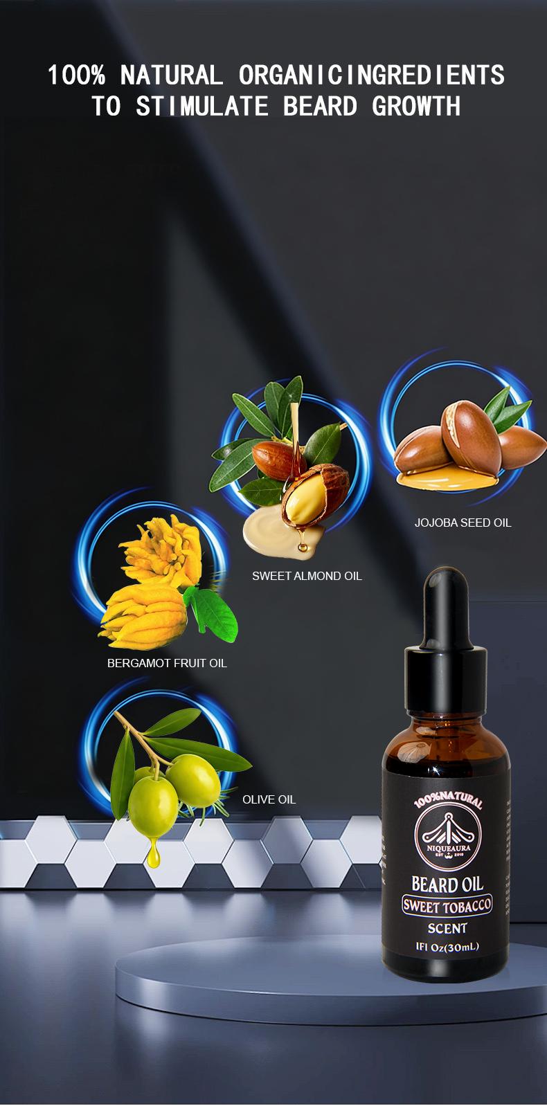 Spiced Vanilla Beard Oil for Men - Natural Mens Beard Oil with Argan and Jojoba Oil - Beard Softener, Strengthens and Moisturizes Hair Care Comfort