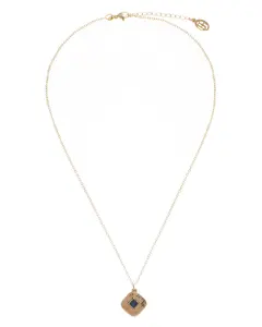 Dainty Geometric Gem Necklace with Gold Chain