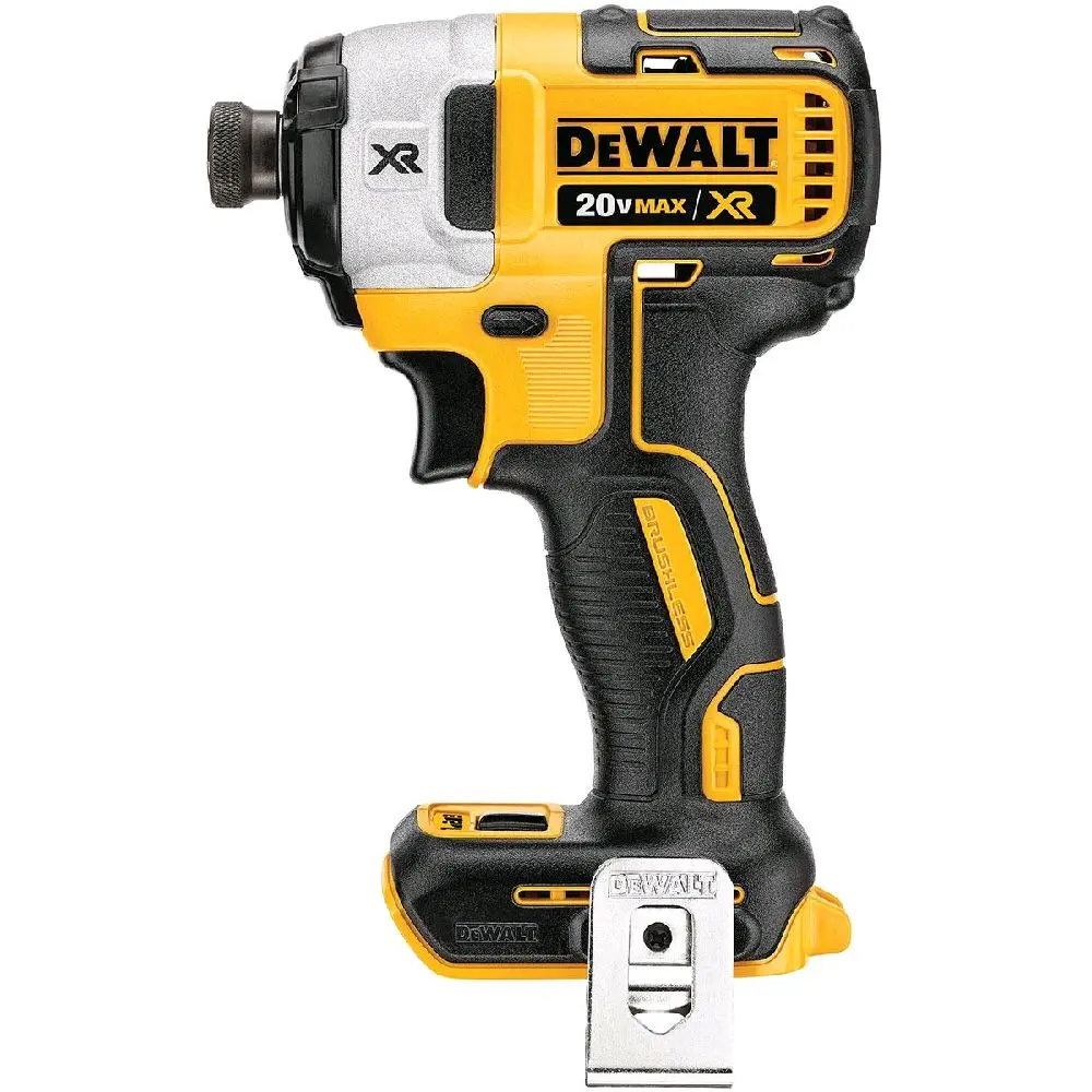 DeWalt 20V MAX XR Brushless Impact Drill Driver (Tool Only) - 1/4" Hex Chuck, 3-Speed Lightweight Cordless Drill, LED Lights for Enhanced Visibility, 1-Hand Grip, Hex Bits, Lithium Ion, More Run Time, Professional Use