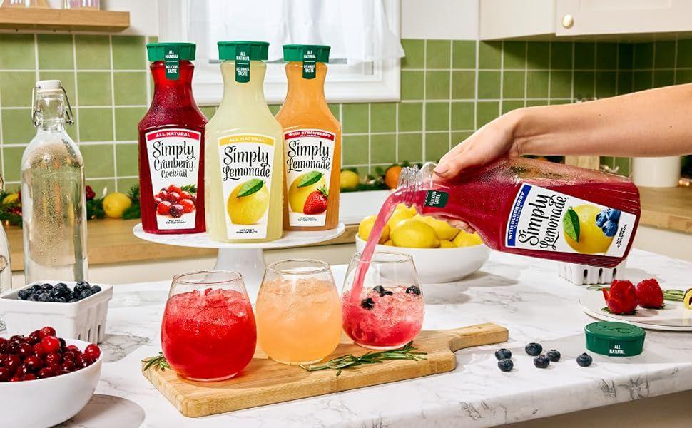 Simply Lemonade with Strawberry, 52 Fl Oz Bottle