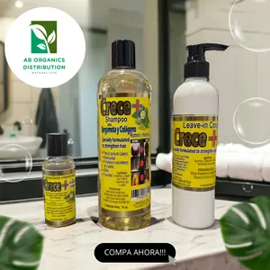 Kit para el Crecimiento Shampoo , Ampolleta y leave in Conditioner Crece+ Reforzado con Bergamota y Keratina Haircare Organic
