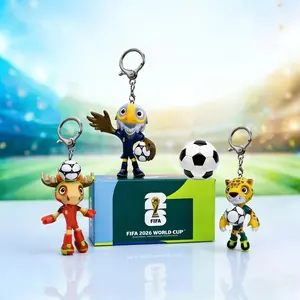 Officially Licensed FWC26 6CM Mascot Keychain – 2026 World Cup LED Display Collectible (USA / Mexico / Canada)