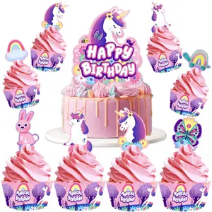 Unicorn Cake Topper & Unicorn Cupcake Toppers Kit