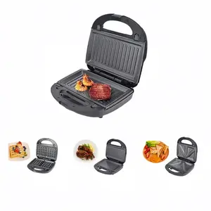 Food Lovers Double Sided Heating Cooker, Easy Clean Detachable Non-stick Cooking Plates, Overheat Protection Thermal Fuse Cutoff, 110V 850W Household Electric Grill, Multi-function Machine for Breakfast & Dinner, Waffle Steak Burger Press