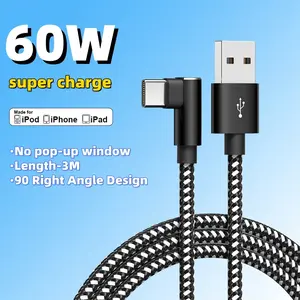 1 PC USB Type C Cable Fast Charging for Iphone 17 Pro Max 15 16 Huawei Xiaomi Samsung Charger Data Cord Type C Line Black 3A
