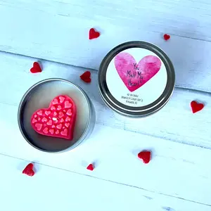 Valentine’s Day Gift, Heart Candle Tin, Melt my heart candle