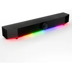 Gaming Soundbar -  Sound Bar for PC - RGB  Speakers for Desktop PC ( or USB Wired) Crisp Audio and Adjustable LED