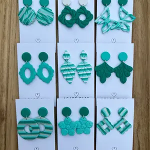 Basket Earrings- TEAL color - for TikTok LIVE