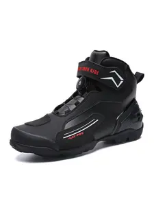 Men's Motorcycle Riding Shoes, Anti-Slip Racing Boots, Protective Footwear, Waterproof Safety Design, Comfortable and Secure, Ideal for Motorbike Travel