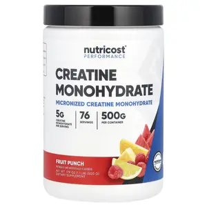 Nutricost Performance, Creatine Monohydrate, Fruit Punch, 1.1 lbs (500 g) Nutricost Performance, Creatine Monohydrate, Fruit Punch, 1.1 lbs (500 g)