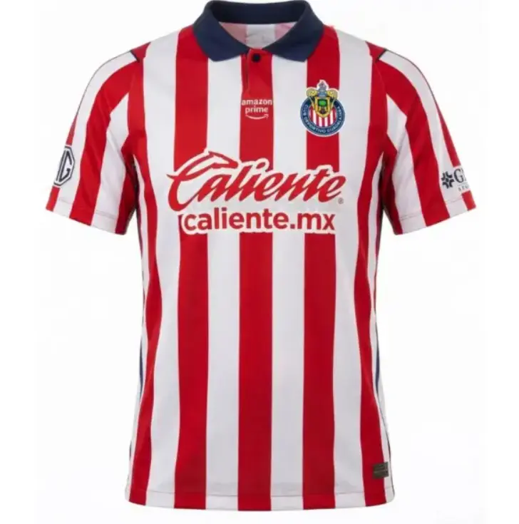 Liga MX Chivas 26-27 Home Jersey, Men's Quick-Dry Soccer Shirt, Breathable Short Sleeve Game Day Top