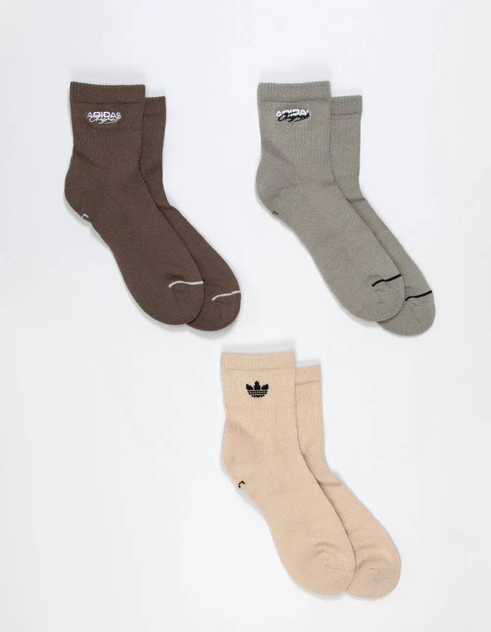 ADIDAS  Mens Originals Motorsport 3 Pack High Quarter Socks, Green Combo, Large