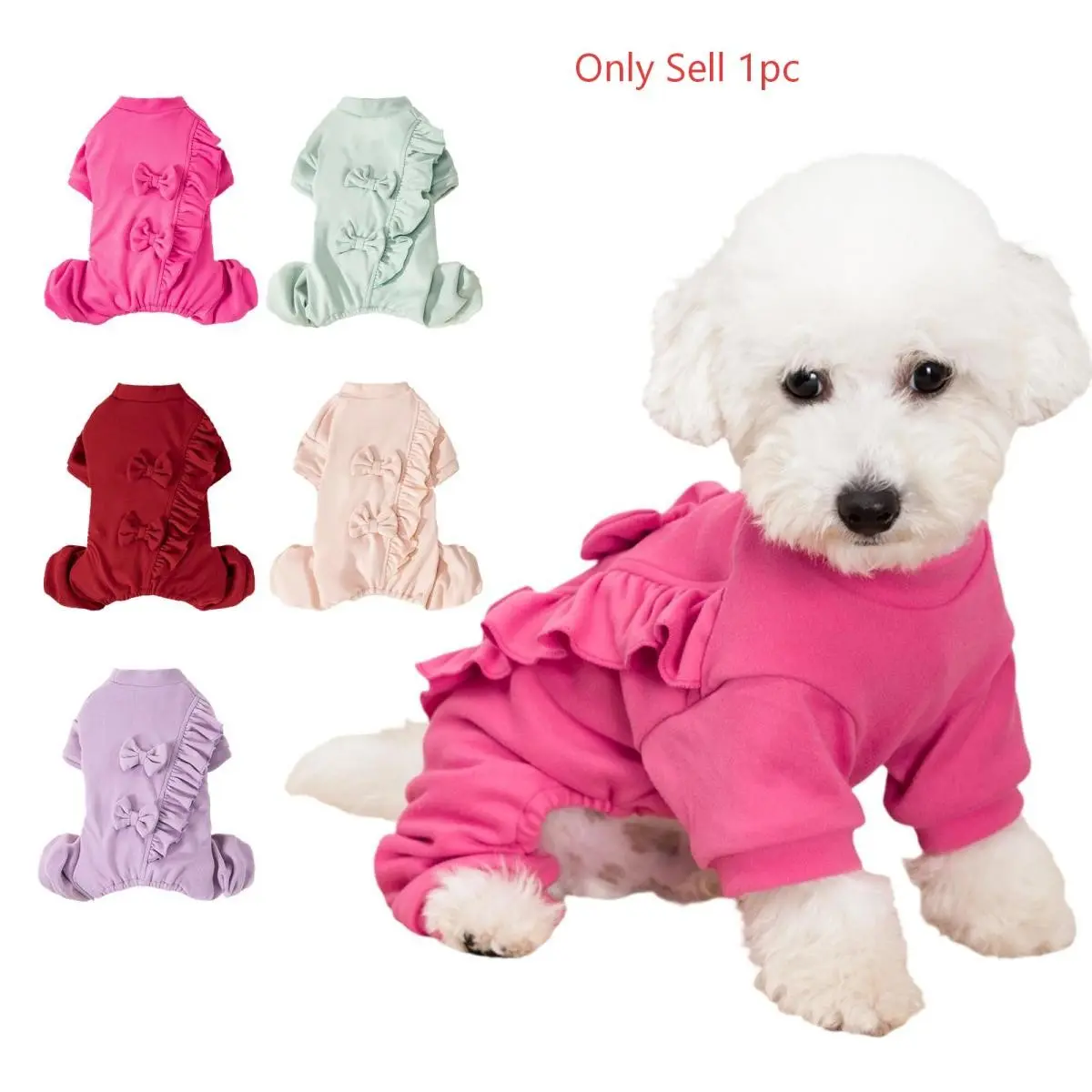 Autumn Winter Pet Onesie for Dogs, Puppy & Cats, Soft Fabric Cute Graphic Pattern, Warm Four-Legged for Small Pets, Casual Home Wear Clothing, Clothes, Husky Clothes, Kitten Clothes