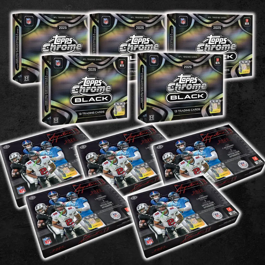 Pick Your Team Football Break #2019(A): 2025 Chrome Black Hobby x5 + Signature Class Hobby x5