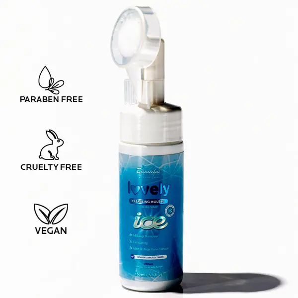 Face Beautiful Brazilian Cleansing Mousse Ice - Gentle Foaming Cleanser for Hydration and Impurity Removal, Lightweight, Refreshing Texture for All Skin Types, 150 ml Cooling Feel Facial Wash Gentle Foam