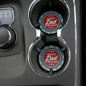 Best Dad Award, Sandstone Car Coaster Set of 2, Coasters Gift, New Gift, Fathers Day
