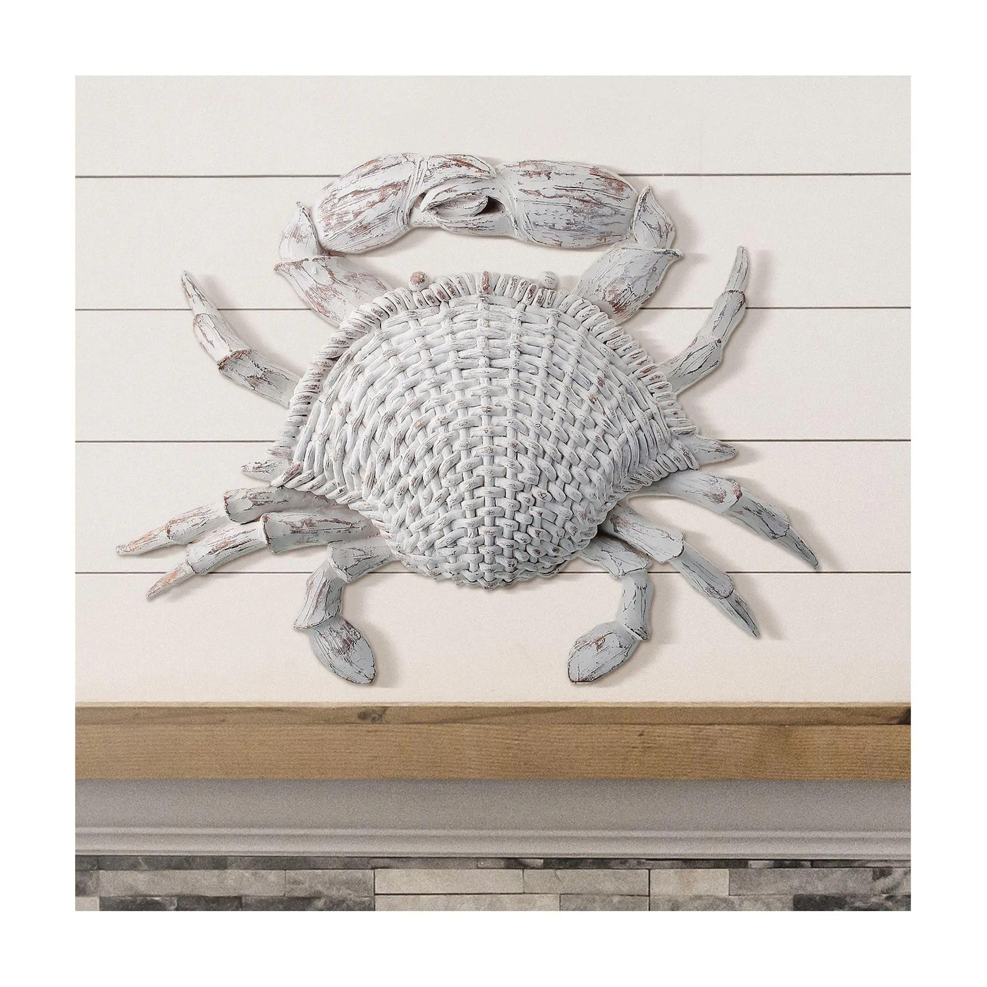20" 'Wicker' Crab Plaque  by Valerie