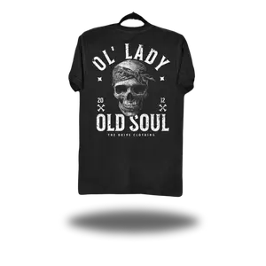 TheDriveClothing OL' LADY OLD SOUL Black Classic Tee – Unisex Vintage Graphic T-Shirt, 100% Ring-Spun Cotton, Everyday Streetwear Casual Tee