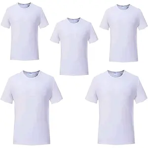 3 Pack Sublimation White Polyester T-Shirt - Unisex - Anti-Wrinkle & Moisture-Wicking - All Seasons