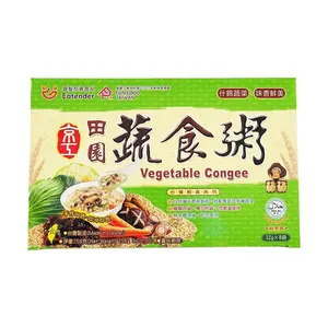 Eatender Taiwanese Congee - Instant Vegetable Rice Porridge (32g x 8 Bags) - Quick & Easy Hot Water Preparation