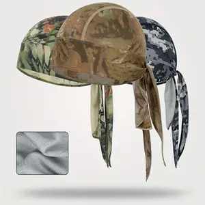 Qianqwo Unisex Camouflage Outdoor Cap - Quick-Dry Breathable Mesh Skull Beanie with Camo, Multi-Color (////) for Hiking, Fishing, Cycling - - Lightweight for Men & Women