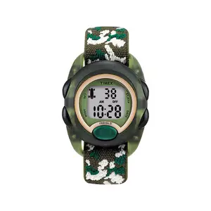 Timex 6518294 Sports Watch Boy Round Camouflage Digital Nylon Water Resistant