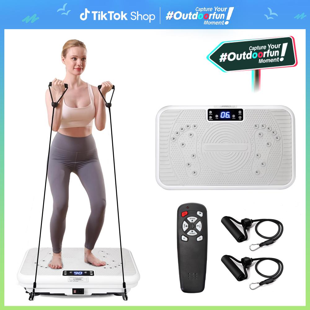 ROTAI Vibration Plate Fitness Lymphatic Drainage Machine for Full Body Workout and Relaxation Vibration Platform Low No