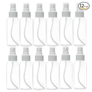 12 Piece Set Empty Transparent Plastic Fine Mist Spray Bottles 30ML (1 Oz), Mini Travel Bottle Set, Reusable Leak-Proof Cosmetic Makeup Container Liquid Containers, Cosmetic Storage