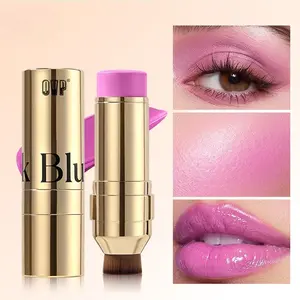 Three-in-One Blush Stick, Naturally Long-lasting, Matte Finish for Easy Application, Multiple Use with Makeup Brushes.