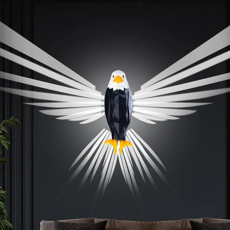 Magnetic Wall-Mounted Eagle Night Light with Remote Control, Battery Operated and Removable Charging, Perfect for Bedroom, Living Room, and Hallway