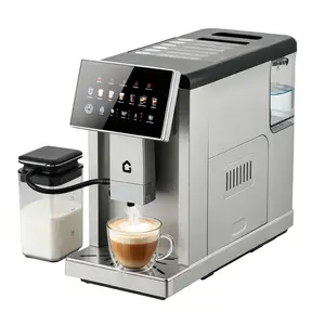 20 Bar Fully Automatic Espresso Machine & Coffeemaker with Integrated Grinder, One-Touch Milk Frother, Dual Boiler,Self-Cleaning, Adjustable Settings