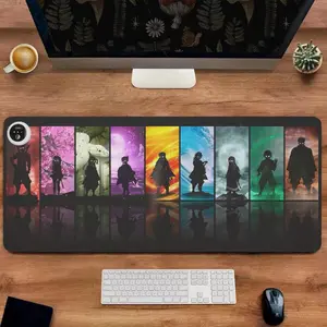 [ SALE UP 45% ] Demon Slayer Hashira Mousepad Heated Anime Gaming Desk Mat