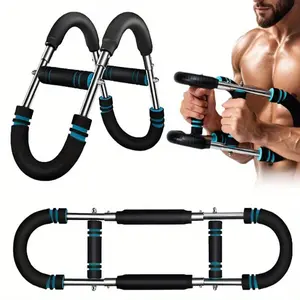 Men's Arm Trainer Adjustable Chest Expander 40-100 lbs Shoulder Muscle Training Fitness Equipment Upper Body Strength Training Machine Portable Spring Resistance Home Workout