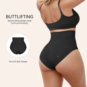 SHINYUAN 1/2/4PCS Women Tummy Control High Waisted Shaping Underwear Brief Yoga Workout Compression Underwear