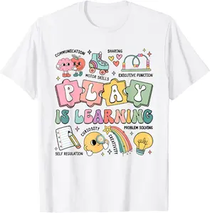 Retro Play Is Learning Kindergarten Teacher Team Women T-Shirt