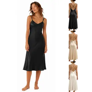Tanming Women's Crisscross Backless Spaghetti Strap Maxi Dress - Formal Wear, Modest, Basic Clothes, Sleeveless Bodycon, Removable Padded Cups, Elegant 2026 Summer Formal Gown for Party, Evening, Night Out