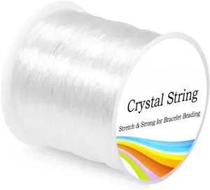 0.8mm Elastic String, Stretchy Bracelet String  String Bead Cord for Bracelet, Beading and  Making (120 m)