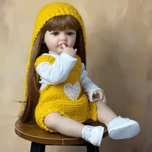 55cm 22inch Full Body Soft Vinyl Realistic Princess Doll for Toddler Children Ideal as Birthday Gift