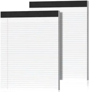 Note Pads 2 Pack Legal Pads 8.5 x 11 College Ruled Note Pads 8.5 x 11 Notepads 8.5 x 11 Micro Perforated Writing Pads 8.5 x 11 Pads of Paper Lined White Paper, 50 Sheets per Notepad for Home, Office, School