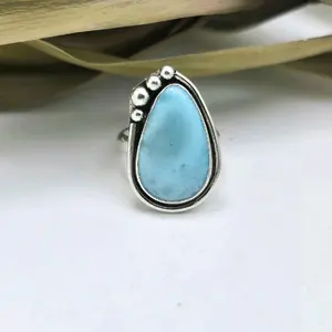 Jen's Jewels Larimar and Sterling Silver Size 6 Ring