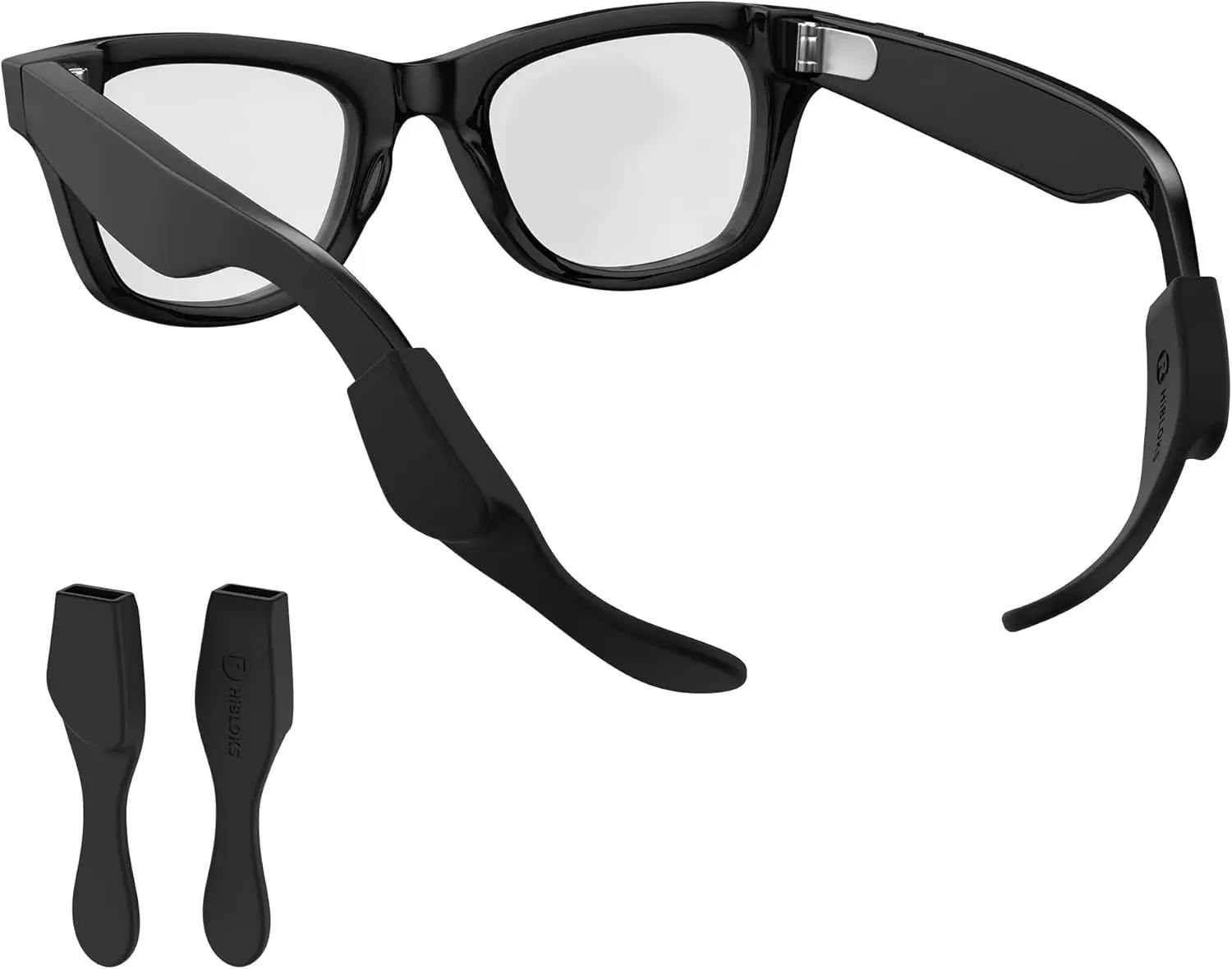 HiBloks Cushioned Glasses Ear Hook for Meta Gen 2 Smart Glasses & Sunglasses (Wayfarer, Skyler, Headliner Models) - Metal Clip, Adjustable Strap, Anti-Slipping, Directly on Temple End, Unisex Sports Accessory, All-Round Protection, Better User Experience